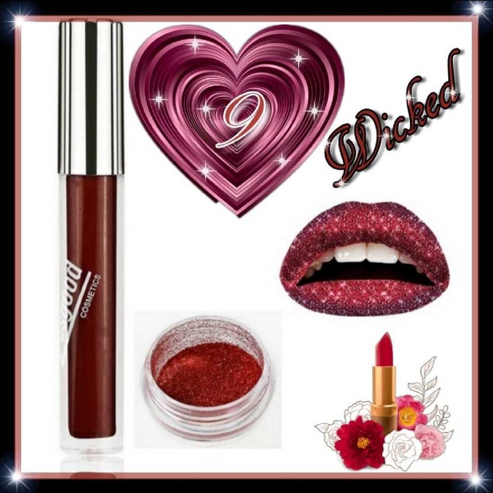 Glitter Lipstick & Powder set!!!